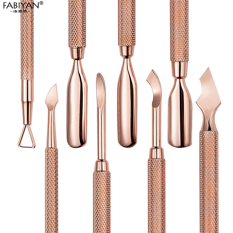 Alat za guranje zanoktica od nehrđajućeg čelika Odstranjivač mrtve kože UV gel lak Njega čišćenja pedikure Set dvostrane manikure