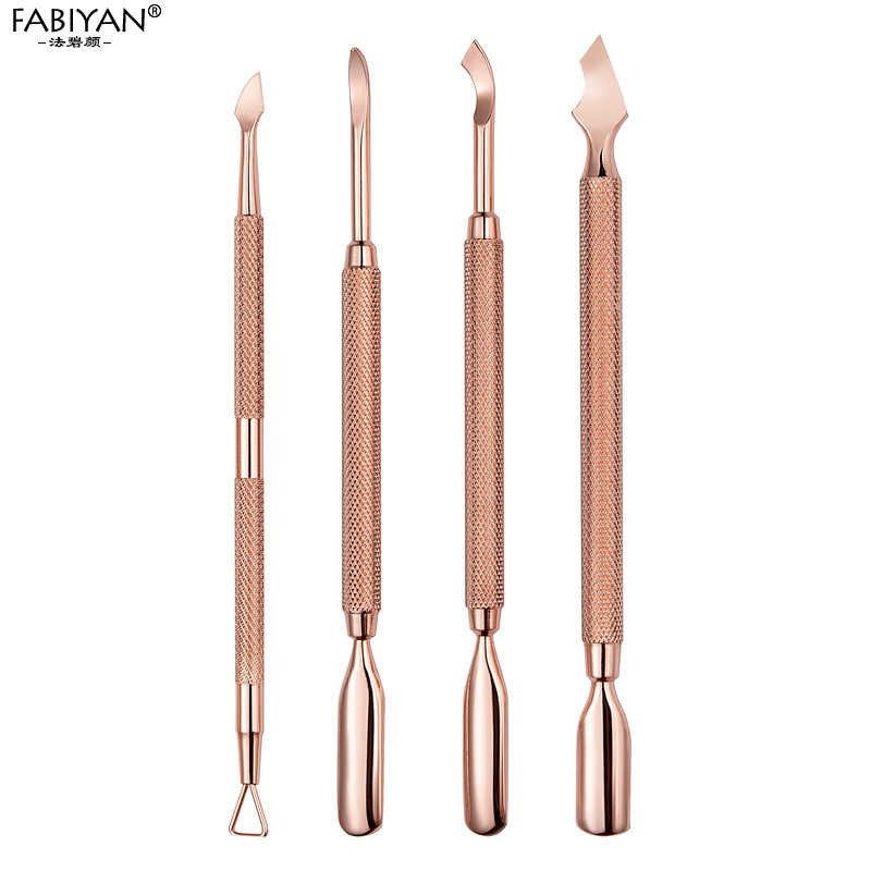 Alat za guranje zanoktica od nehrđajućeg čelika Odstranjivač mrtve kože UV gel lak Njega čišćenja pedikure Set dvostrane manikure