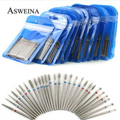 100 vnt / rinkinys deimantiniai nagų grąžtai Rotaciniai frezavimo antgaliai elektriniam manikiūro grąžtams odelių poliravimo įrankiai priedai