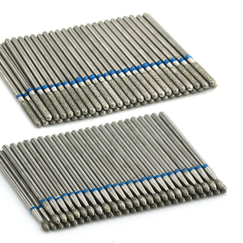 100 vnt / rinkinys deimantiniai nagų grąžtai Rotaciniai frezavimo antgaliai elektriniam manikiūro grąžtams odelių poliravimo įrankiai priedai