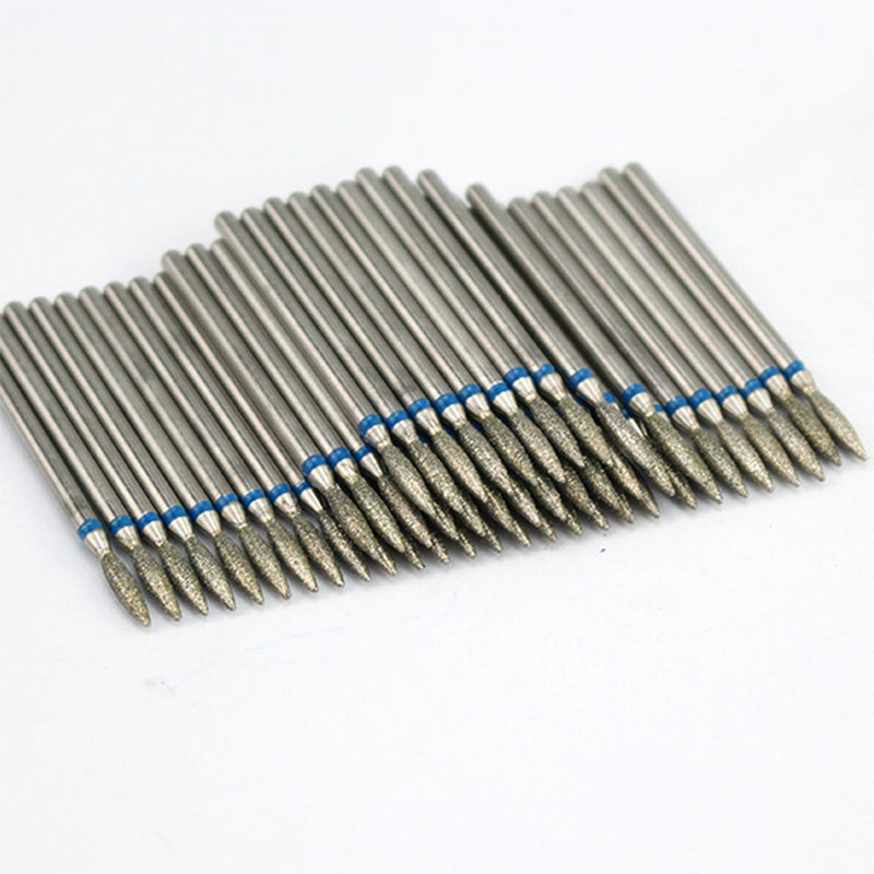 100 vnt / rinkinys deimantiniai nagų grąžtai Rotaciniai frezavimo antgaliai elektriniam manikiūro grąžtams odelių poliravimo įrankiai priedai