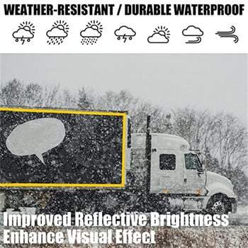 5x100cm Светлоотразителни предупредителни ленти Водоустойчиви Издръжливи нощни безопасни забележими рефлекторни стикери за мотоциклет, ремарке, автомобил, камион