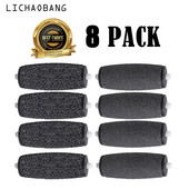 2/4/6/8/9Pcs Pedi Replacement Rollers Heads Punjenje, 3 grube razine uključuje Extra Rough Hard，Alat za njegu stopala Sredstvo za uklanjanje tvrde kože