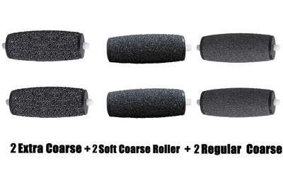2/4/6/8/9Pcs Pedi Replacement Rollers Heads Punjenje, 3 grube razine uključuje Extra Rough Hard，Alat za njegu stopala Sredstvo za uklanjanje tvrde kože