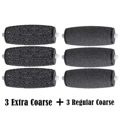 2/4/6/8/9Pcs Pedi Replacement Rollers Heads Punjenje, 3 grube razine uključuje Extra Rough Hard，Alat za njegu stopala Sredstvo za uklanjanje tvrde kože