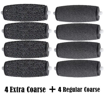 2/4/6/8/9Pcs Pedi Replacement Rollers Heads Punjenje, 3 grube razine uključuje Extra Rough Hard，Alat za njegu stopala Sredstvo za uklanjanje tvrde kože