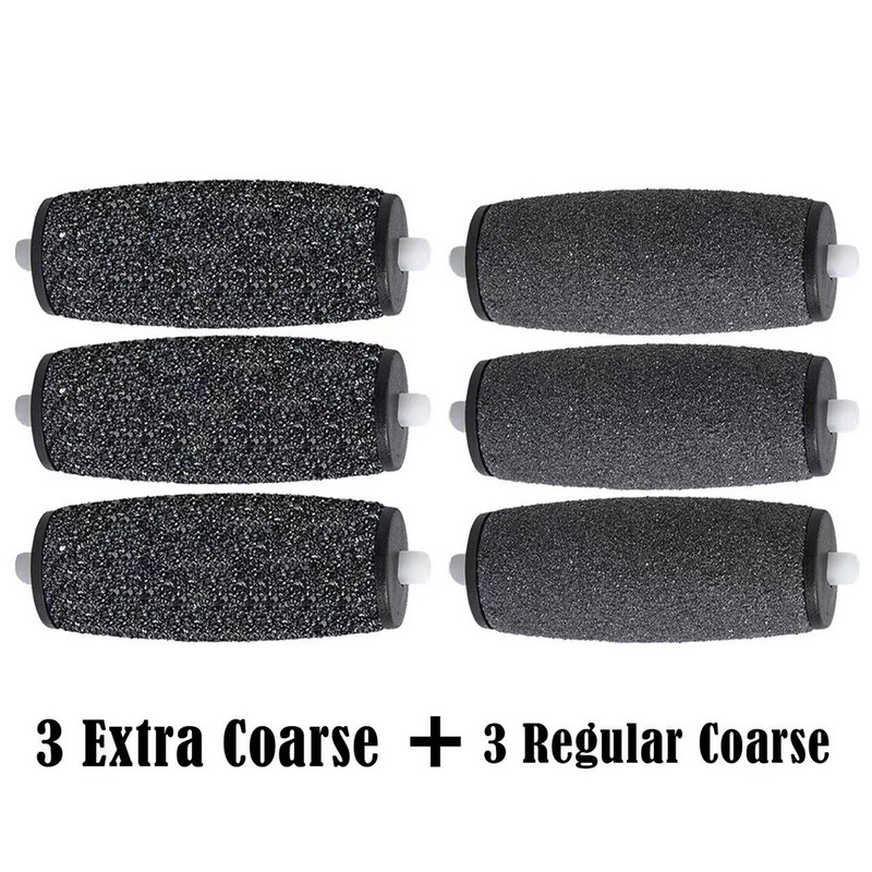 2/4/6/8/9Pcs Pedi Replacement Rollers Heads Punjenje, 3 grube razine uključuje Extra Rough Hard，Alat za njegu stopala Sredstvo za uklanjanje tvrde kože