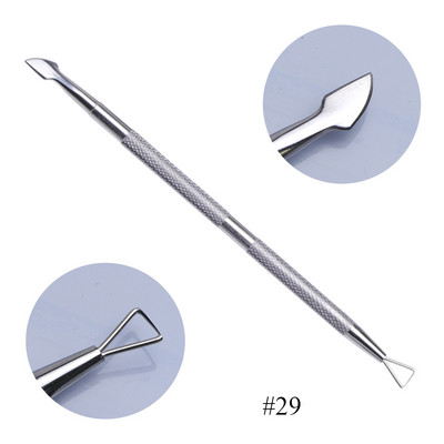 14 vrsta Nail Art od nehrđajućeg čelika Gurač zanoktica Čišćenje Lak za miješanje Puder u prahu Spatule Šipke za toniranje Sredstvo za uklanjanje šminke za manikuru LAA17