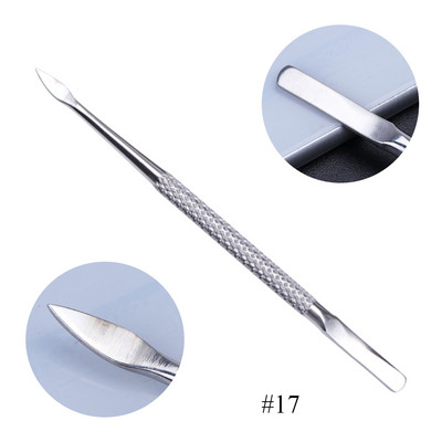 14 vrsta Nail Art od nehrđajućeg čelika Gurač zanoktica Čišćenje Lak za miješanje Puder u prahu Spatule Šipke za toniranje Sredstvo za uklanjanje šminke za manikuru LAA17
