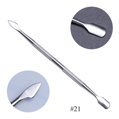 14 vrsta Nail Art od nehrđajućeg čelika Gurač zanoktica Čišćenje Lak za miješanje Puder u prahu Spatule Šipke za toniranje Sredstvo za uklanjanje šminke za manikuru LAA17