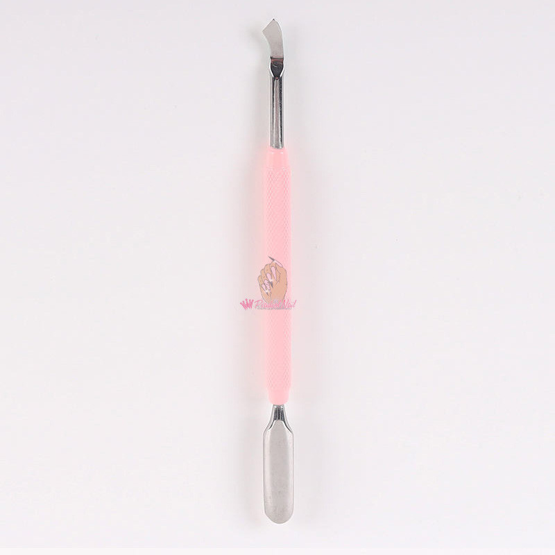 1kom dvostrani gurač zanoktica od nehrđajućeg čelika Sredstvo za uklanjanje ružičaste mrtve kože Nail Art Cleaner Care Alat za manikuru i pedikuru