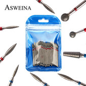 50 vnt nagų grąžtų rinkinys deimantinio manikiūro dildės Rotaciniai frezavimo pjaustytuvai elektrinei mašinai gelinis lakavimas pašalina įtrūkusius nagų įrankius