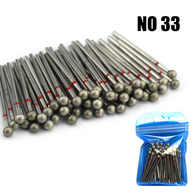 50 vnt nagų grąžtų rinkinys deimantinio manikiūro dildės Rotaciniai frezavimo pjaustytuvai elektrinei mašinai gelinis lakavimas pašalina įtrūkusius nagų įrankius