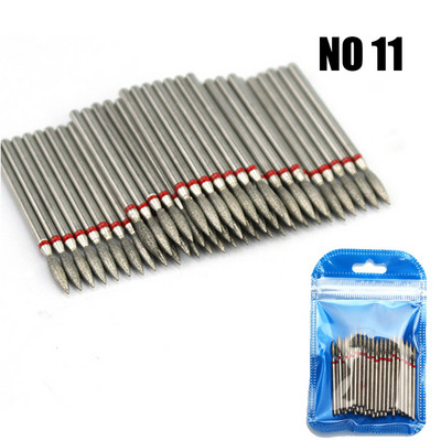 50 vnt nagų grąžtų rinkinys deimantinio manikiūro dildės Rotaciniai frezavimo pjaustytuvai elektrinei mašinai gelinis lakavimas pašalina įtrūkusius nagų įrankius