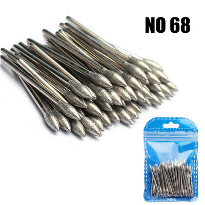 50 vnt nagų grąžtų rinkinys deimantinio manikiūro dildės Rotaciniai frezavimo pjaustytuvai elektrinei mašinai gelinis lakavimas pašalina įtrūkusius nagų įrankius