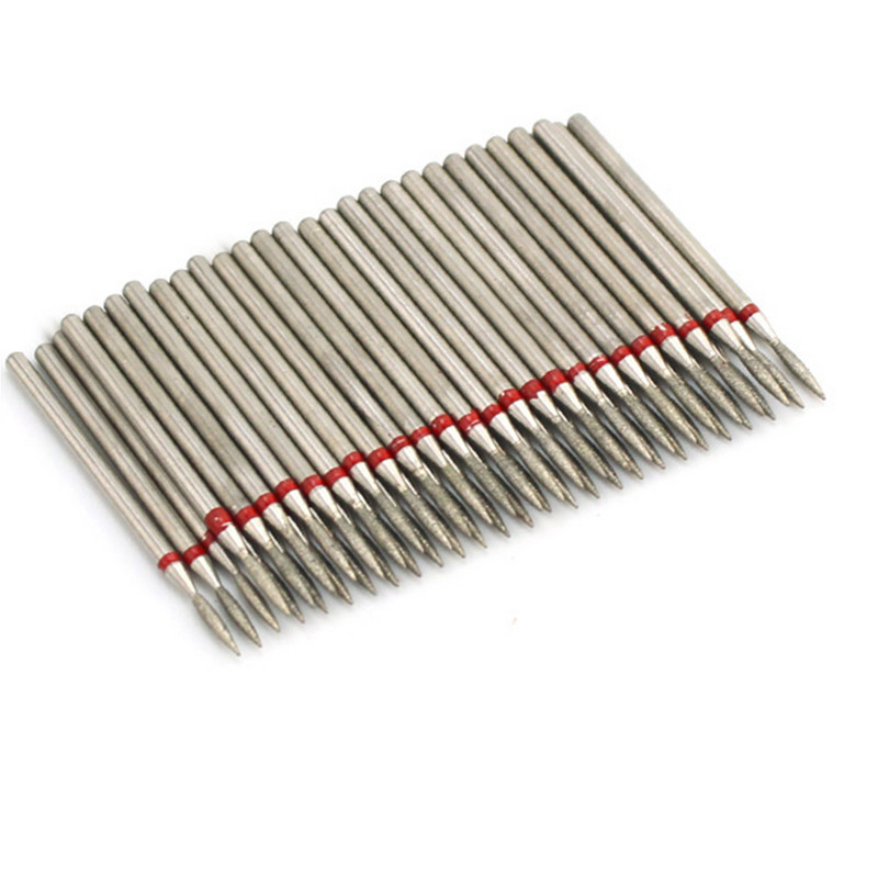 50 vnt Deimantinių nagų grąžtų rinkinys Frezavimo pjaustytuvai elektriniam manikiūro mašinai Gelinis lakavimas Pašalinti įdubimą Nagų dailės įrankiai Priedai