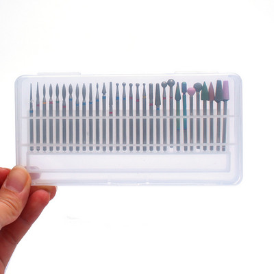 30 vnt./rinkinys nagų grąžtai Rainbow frezavimo pjaustytuvai manikiūrui pedikiūro mašinėlės dildės gelis šalinantis atplaišas nagų dailės įrankiai priedai