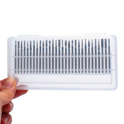 30 vnt./rinkinys nagų grąžtai Rainbow frezavimo pjaustytuvai manikiūrui pedikiūro mašinėlės dildės gelis šalinantis atplaišas nagų dailės įrankiai priedai