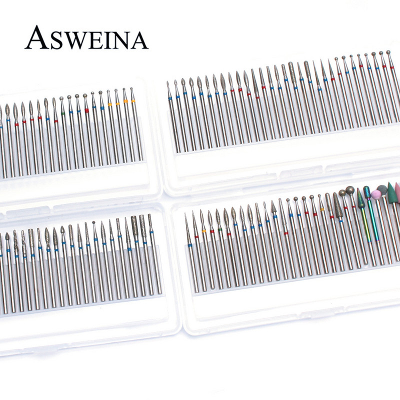 30 vnt./rinkinys nagų grąžtai Rainbow frezavimo pjaustytuvai manikiūrui pedikiūro mašinėlės dildės gelis šalinantis atplaišas nagų dailės įrankiai priedai