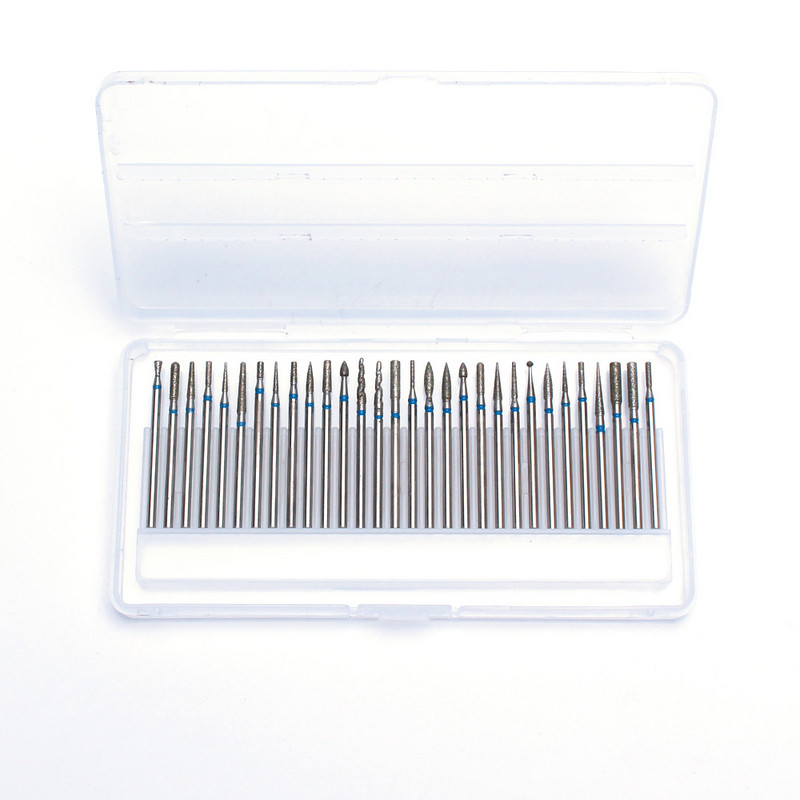 30 vnt./rinkinys nagų grąžtai Rainbow frezavimo pjaustytuvai manikiūrui pedikiūro mašinėlės dildės gelis šalinantis atplaišas nagų dailės įrankiai priedai