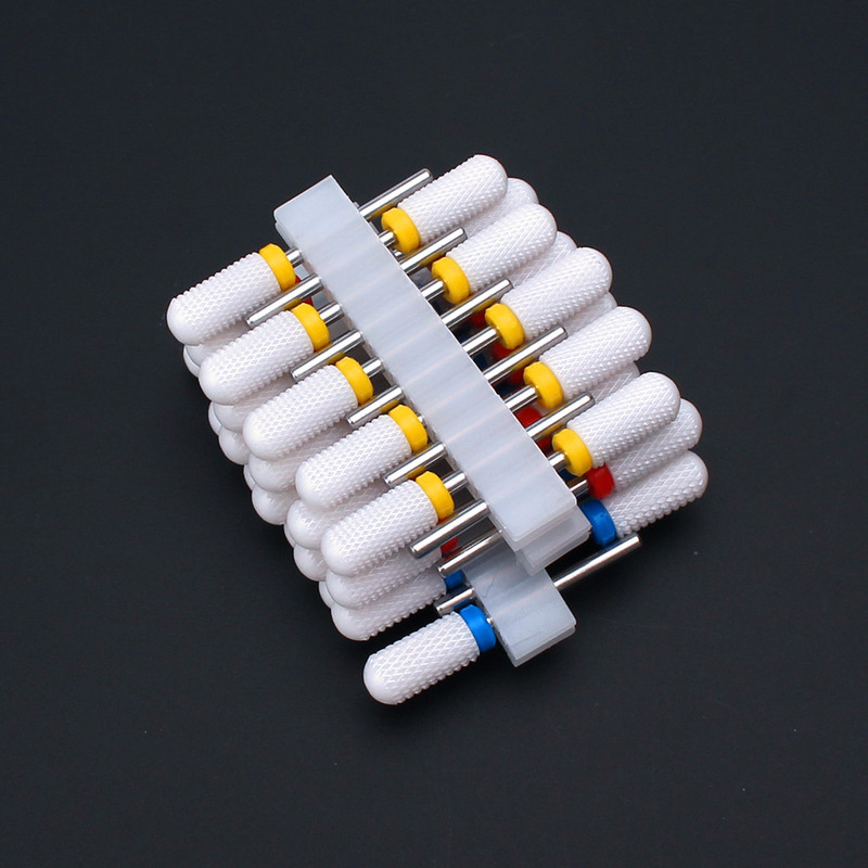 10pc/Set Glodalo Keramičke burgije za nokte Komplet električnih turpija za manikuru Uklanjanje zanoktica Alati za gel lak Pribor