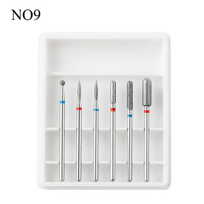 9 tipo deimantinio korundo nagų gręžimo rinkinys manikiūro frezavimo staklės elektrinis pedikiūro staklės antgalis odelių šalinimo įrankio priedai