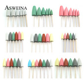 6 vnt Silikoniniai nagų grąžtai Elektriniai sukamieji grąžtai rinkinys Poliravimo buferio dildės Manikiūro pedikiūro mašinos priedai Įrankiai