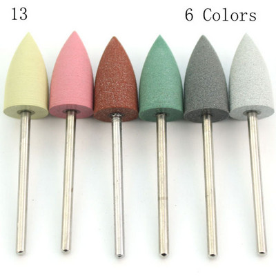 6 vnt Silikoniniai nagų grąžtai Elektriniai sukamieji grąžtai rinkinys Poliravimo buferio dildės Manikiūro pedikiūro mašinos priedai Įrankiai