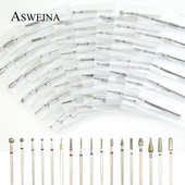 6 vnt / rinkinys Deimantiniai nagų gręžimo frezavimo antgaliai Rotary Burr Eletric manikiūro mašinai odelių šalinimo įrankis Nagų dailės priedas