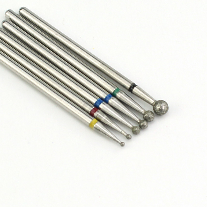 6 vnt / rinkinys Deimantiniai nagų gręžimo frezavimo antgaliai Rotary Burr Eletric manikiūro mašinai odelių šalinimo įrankis Nagų dailės priedas