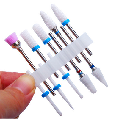 10 vnt Keraminių frezų rinkinys nagų grąžtai manikiūro grąžtams elektriniai pedikiūro dildės odelių šalinimo priedai