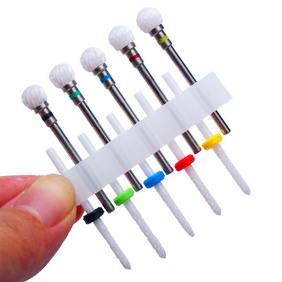 10 vnt Keraminių frezų rinkinys nagų grąžtai manikiūro grąžtams elektriniai pedikiūro dildės odelių šalinimo priedai