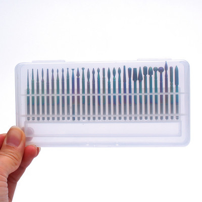 10 vnt nagų grąžtų rinkinys Keraminių frezavimo pjaustytuvų rinkinys Elektrinės mašinos manikiūro antgaliai Rotary Burr odelių įrankiai Priedai