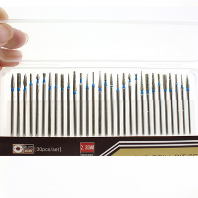 10 vnt nagų grąžtų rinkinys Keraminių frezavimo pjaustytuvų rinkinys Elektrinės mašinos manikiūro antgaliai Rotary Burr odelių įrankiai Priedai