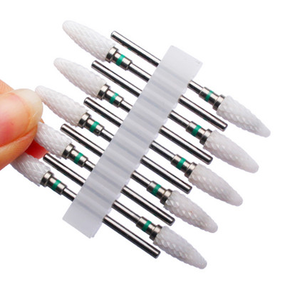 10 vnt karbido manikiūro pjaustytuvų rinkinys nagų grąžtai, gelio lako valiklis, pjoviklis Keraminės braškės nagams elektrinės dildės įrankiai