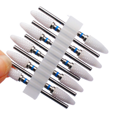 10 vnt karbido manikiūro pjaustytuvų rinkinys nagų grąžtai, gelio lako valiklis, pjoviklis Keraminės braškės nagams elektrinės dildės įrankiai