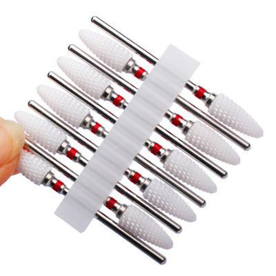 10 vnt karbido manikiūro pjaustytuvų rinkinys nagų grąžtai, gelio lako valiklis, pjoviklis Keraminės braškės nagams elektrinės dildės įrankiai