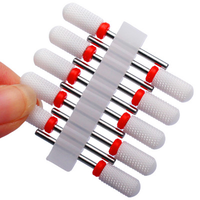 10 vnt karbido manikiūro pjaustytuvų rinkinys nagų grąžtai, gelio lako valiklis, pjoviklis Keraminės braškės nagams elektrinės dildės įrankiai