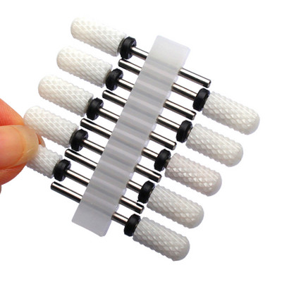 10 vnt karbido manikiūro pjaustytuvų rinkinys nagų grąžtai, gelio lako valiklis, pjoviklis Keraminės braškės nagams elektrinės dildės įrankiai