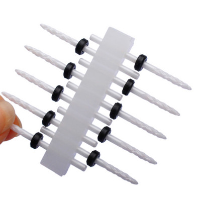 10 vnt karbido manikiūro pjaustytuvų rinkinys nagų grąžtai, gelio lako valiklis, pjoviklis Keraminės braškės nagams elektrinės dildės įrankiai