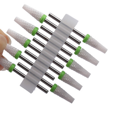10 vnt karbido manikiūro pjaustytuvų rinkinys nagų grąžtai, gelio lako valiklis, pjoviklis Keraminės braškės nagams elektrinės dildės įrankiai