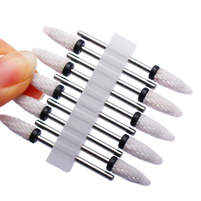 10 vnt karbido manikiūro pjaustytuvų rinkinys nagų grąžtai, gelio lako valiklis, pjoviklis Keraminės braškės nagams elektrinės dildės įrankiai