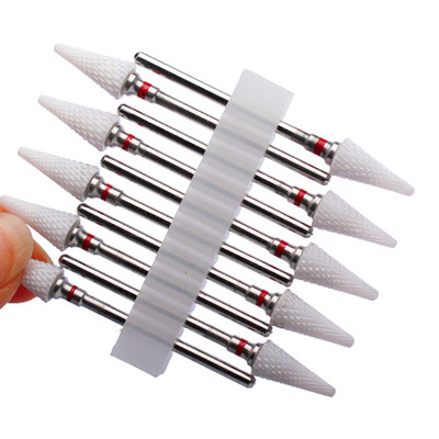 10 vnt karbido manikiūro pjaustytuvų rinkinys nagų grąžtai, gelio lako valiklis, pjoviklis Keraminės braškės nagams elektrinės dildės įrankiai