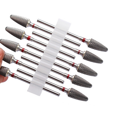 10 vnt karbido manikiūro pjaustytuvų rinkinys nagų grąžtai, gelio lako valiklis, pjoviklis Keraminės braškės nagams elektrinės dildės įrankiai