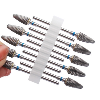 10 vnt karbido manikiūro pjaustytuvų rinkinys nagų grąžtai, gelio lako valiklis, pjoviklis Keraminės braškės nagams elektrinės dildės įrankiai