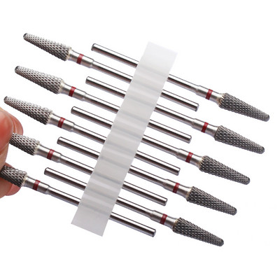 10 vnt karbido manikiūro pjaustytuvų rinkinys nagų grąžtai, gelio lako valiklis, pjoviklis Keraminės braškės nagams elektrinės dildės įrankiai