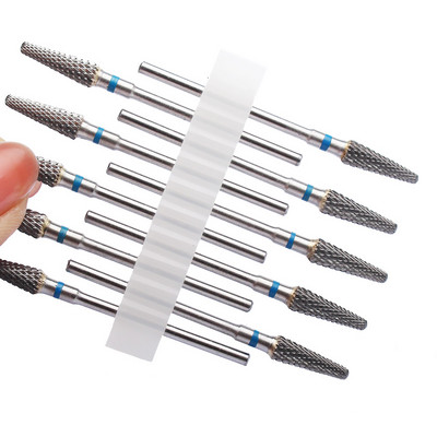 10 vnt karbido manikiūro pjaustytuvų rinkinys nagų grąžtai, gelio lako valiklis, pjoviklis Keraminės braškės nagams elektrinės dildės įrankiai