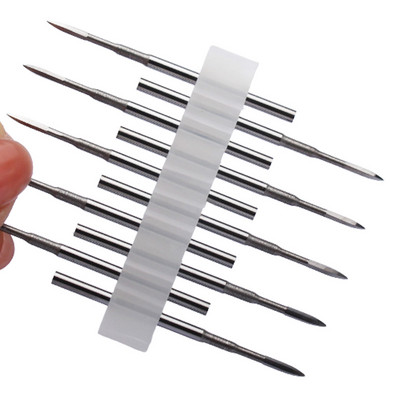 10 vnt karbido manikiūro pjaustytuvų rinkinys nagų grąžtai, gelio lako valiklis, pjoviklis Keraminės braškės nagams elektrinės dildės įrankiai