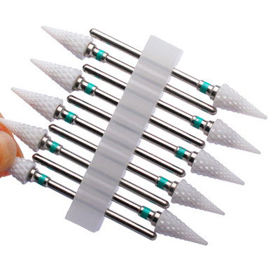 10 vnt karbido manikiūro pjaustytuvų rinkinys nagų grąžtai, gelio lako valiklis, pjoviklis Keraminės braškės nagams elektrinės dildės įrankiai