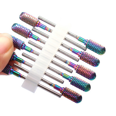 10 vnt karbido manikiūro pjaustytuvų rinkinys nagų grąžtai, gelio lako valiklis, pjoviklis Keraminės braškės nagams elektrinės dildės įrankiai